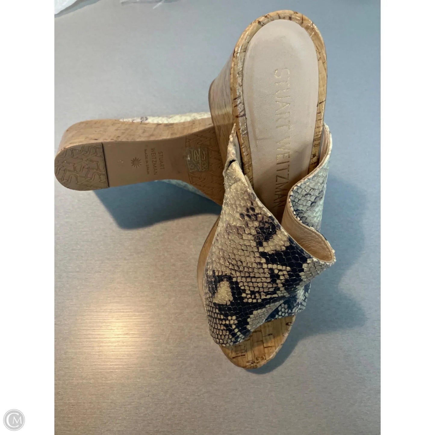 Shoes Designer By Stuart Weitzman In Snakeskin Print, Size: 9.5