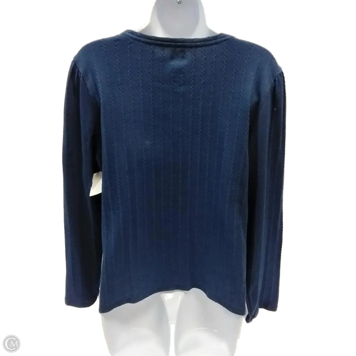 Top Long Sleeve By Croft And Barrow In Blue, Size: L