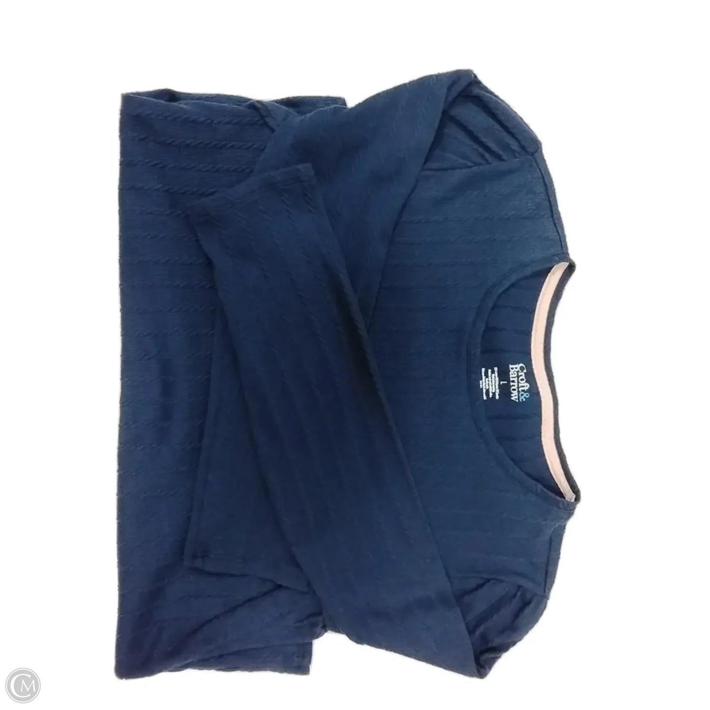 Top Long Sleeve By Croft And Barrow In Blue, Size: L