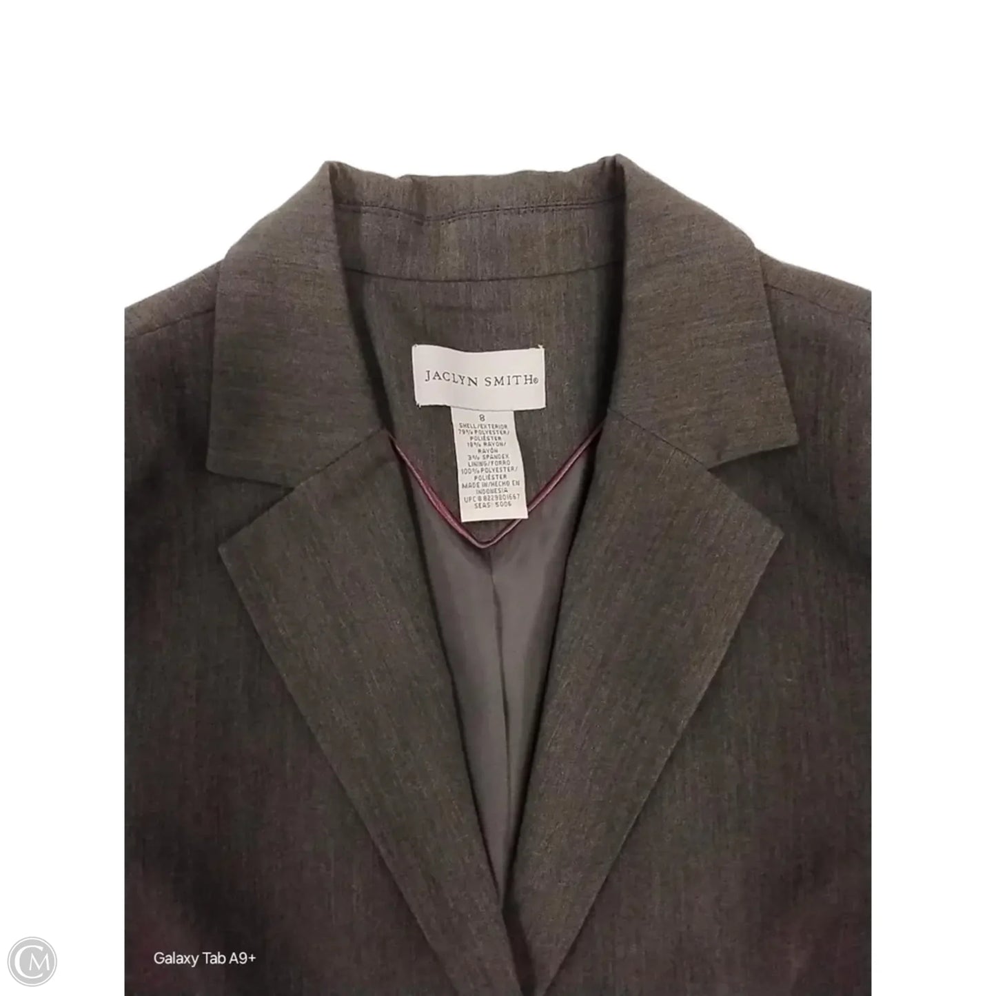 Blazer By Jaclyn Smith In Grey, Size: 8