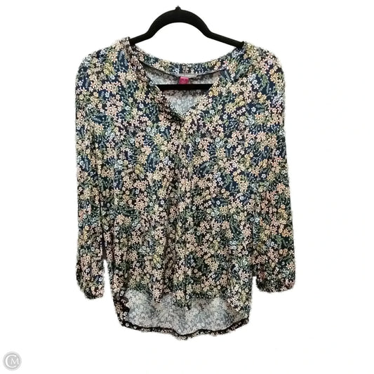 Top Long Sleeve By Vince Camuto In Floral Print, Size: S