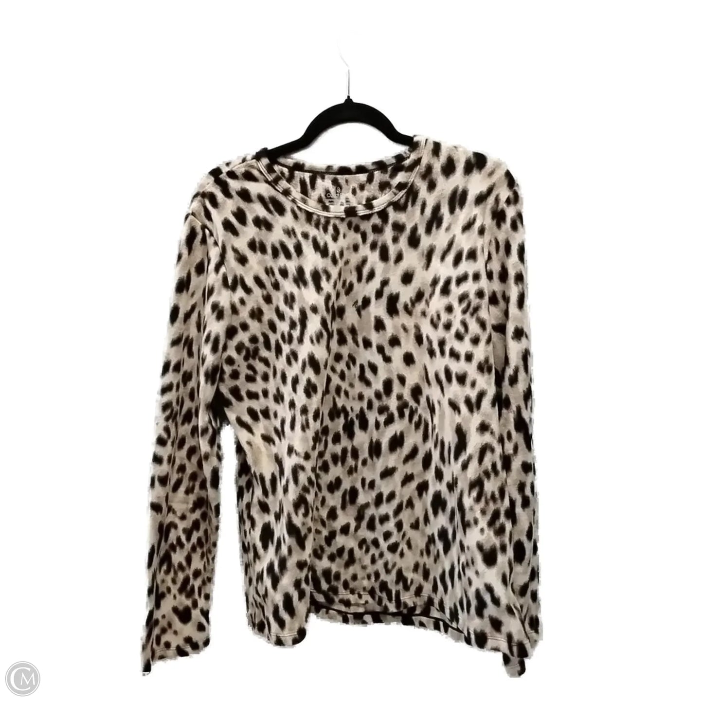 Top Long Sleeve By Cuddl Duds In Animal Print, Size: 2x