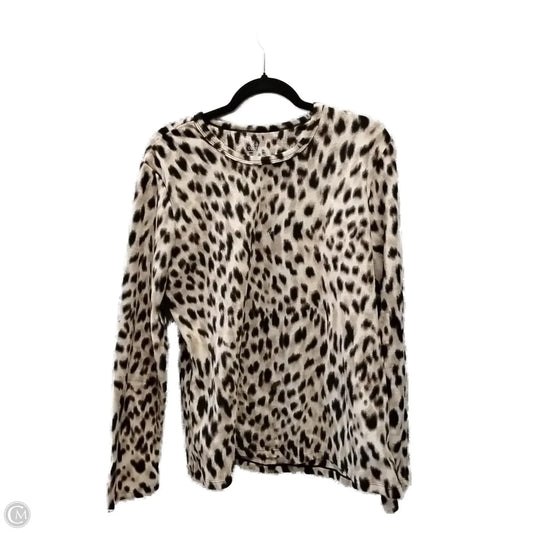 Top Long Sleeve By Cuddl Duds In Animal Print, Size: 2x