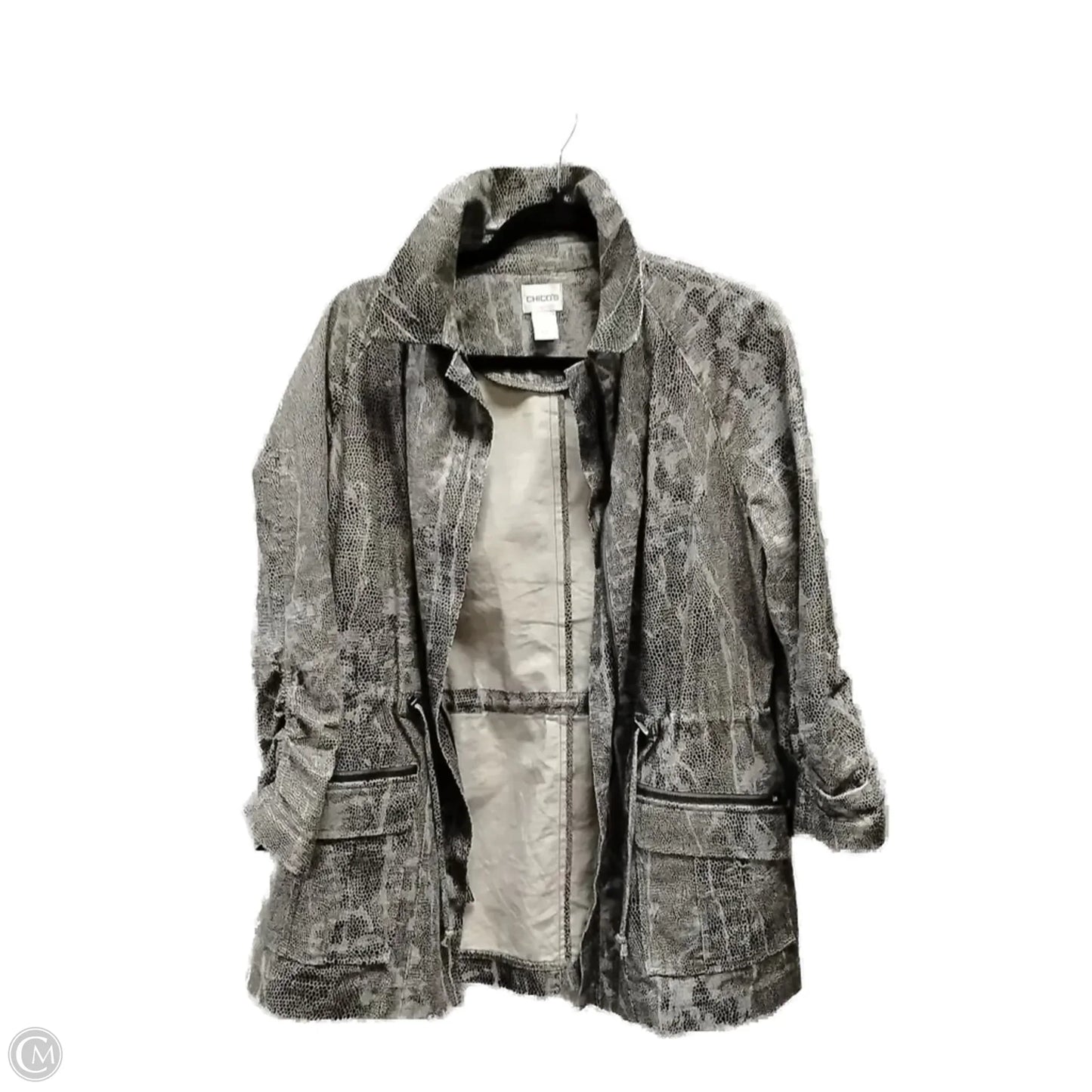 Jacket Other By Chicos In Snakeskin Print, Size: M