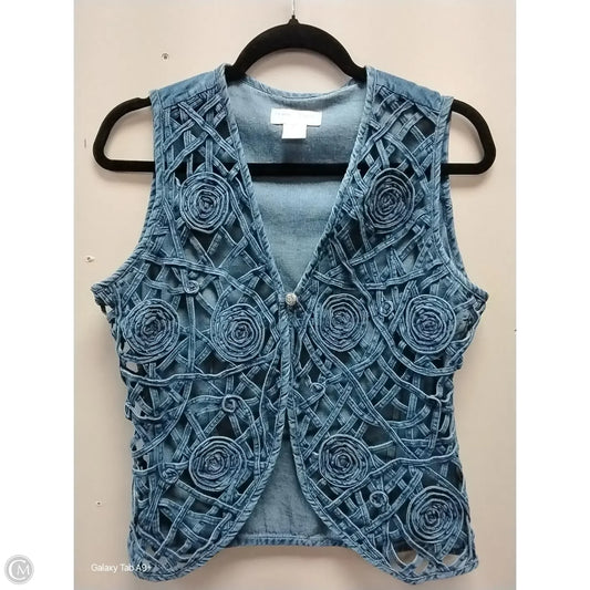 Vest Other By Clothes Mentor In Blue Denim, Size: Sp