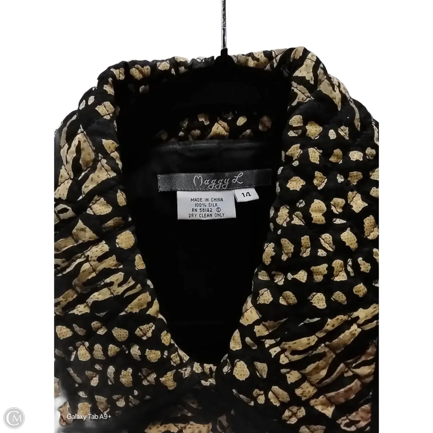 Jacket Puffer & Quilted By Maggy London In Animal Print, Size: 14