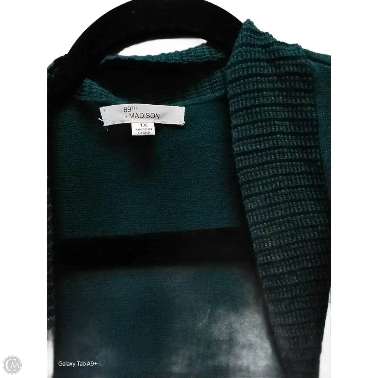 Cardigan By 89th And Madison In Green, Size: 1x