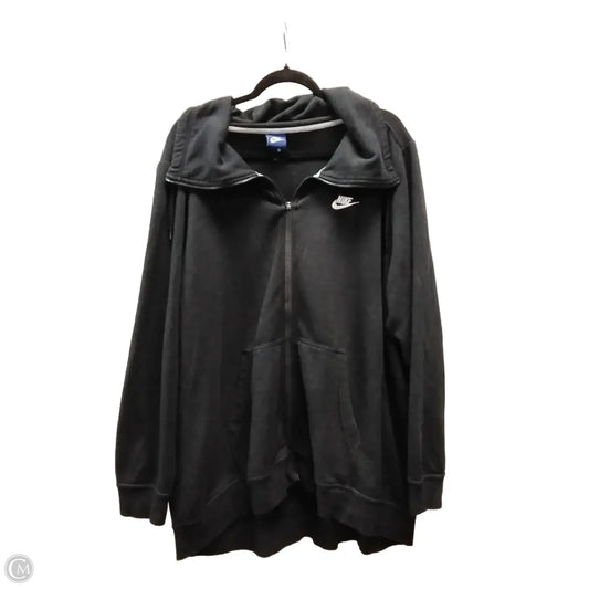 Athletic Jacket By Nike In Black, Size: 2x