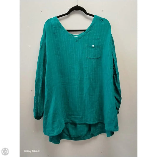 Top Long Sleeve By Soft Surroundings In Blue, Size: 3x