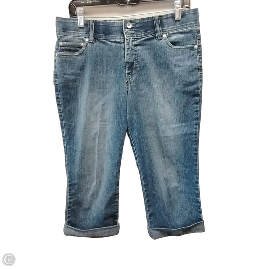 Jeans Cropped By Bandolino In Blue Denim, Size: 6
