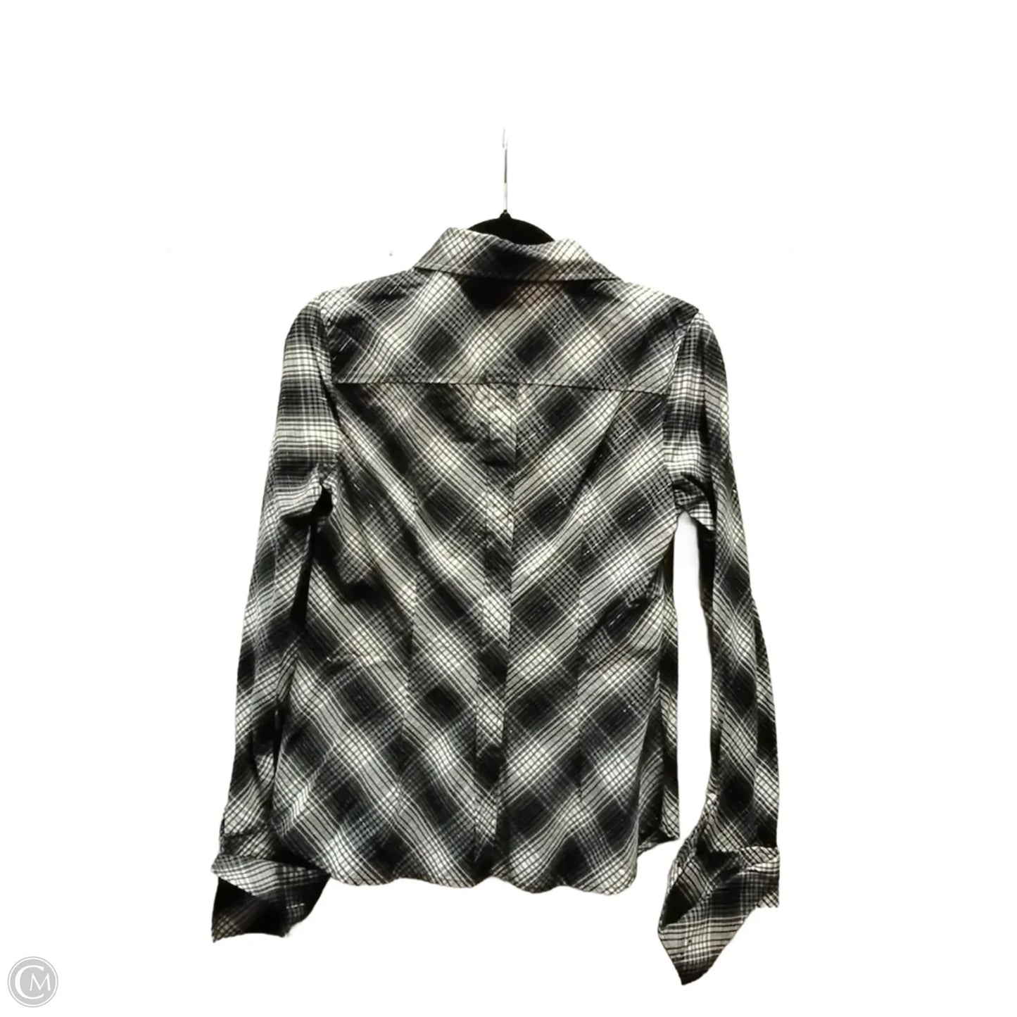 Top Long Sleeve By New York And Co In Plaid Pattern, Size: S
