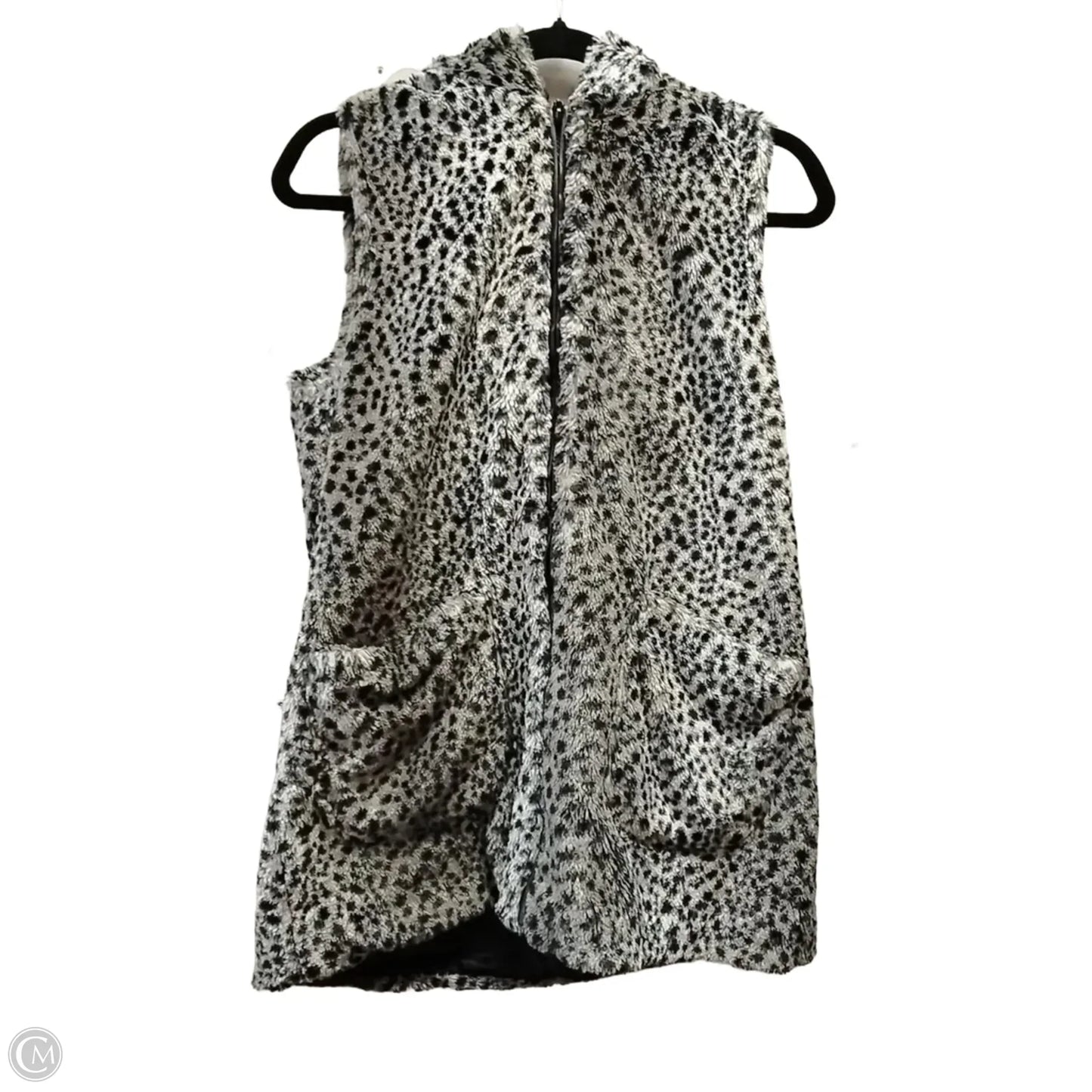 Vest Faux Fur & Sherpa By Clothes Mentor In Animal Print, Size: S