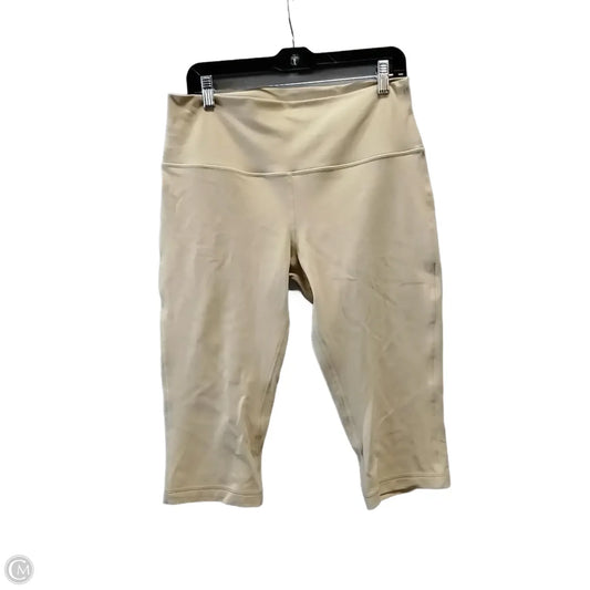 Athletic Capris By Lululemon In Yellow, Size: 14
