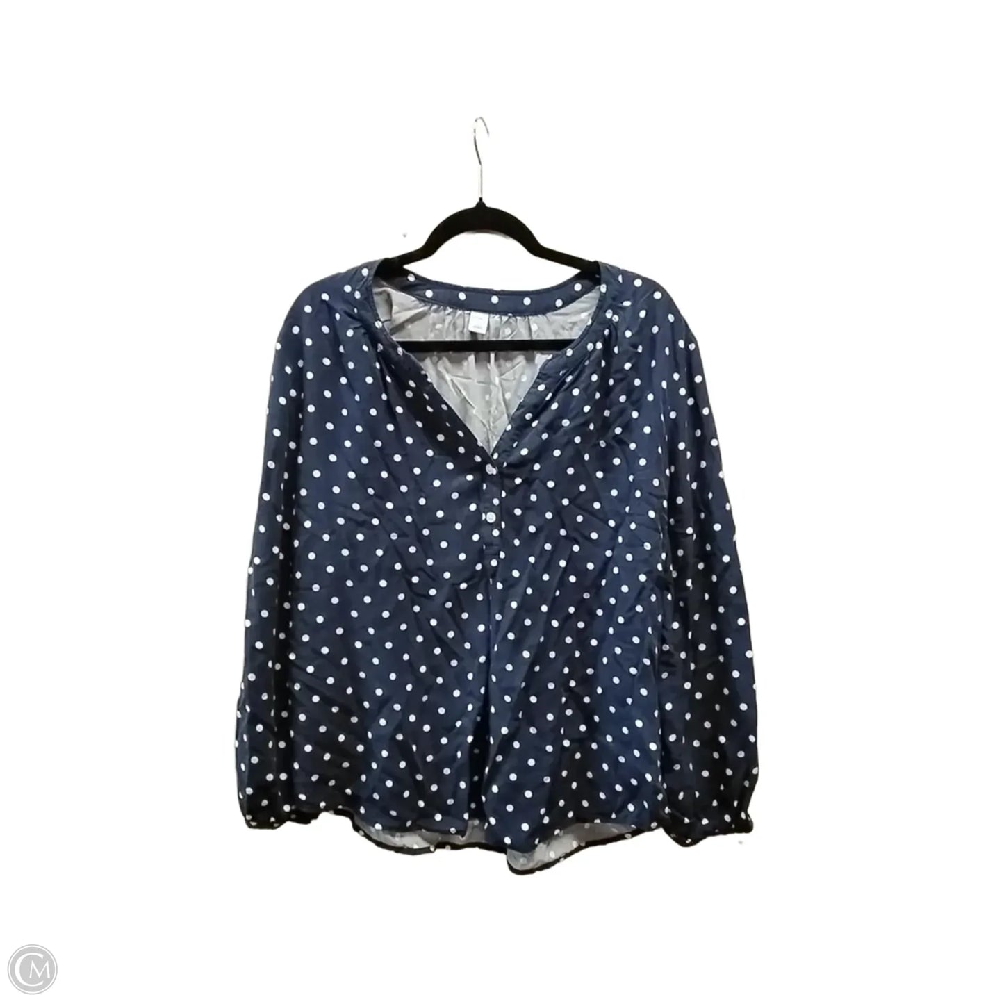 Top Long Sleeve By Old Navy In Polkadot Pattern, Size: Xl