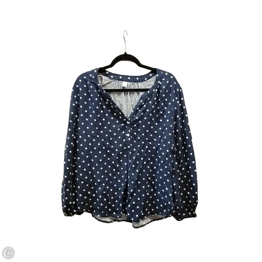 Top Long Sleeve By Old Navy In Polkadot Pattern, Size: Xl