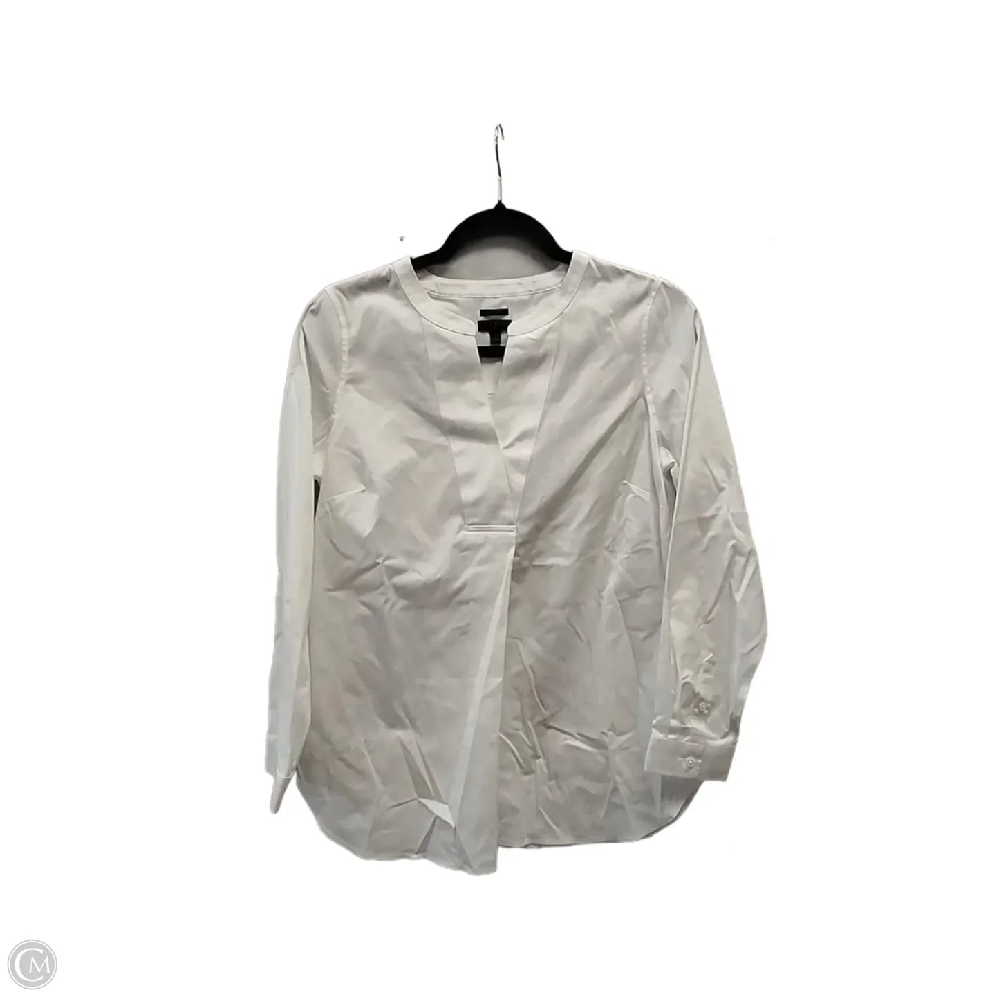 Top Long Sleeve By Talbots In White, Size: S