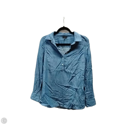 Top Long Sleeve By Talbots In Blue Denim, Size: Xs