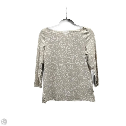 Top 3/4 Sleeve By Charter Club In Floral Print, Size: S