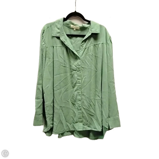 Top Long Sleeve By Clothes Mentor In Green, Size: 2x