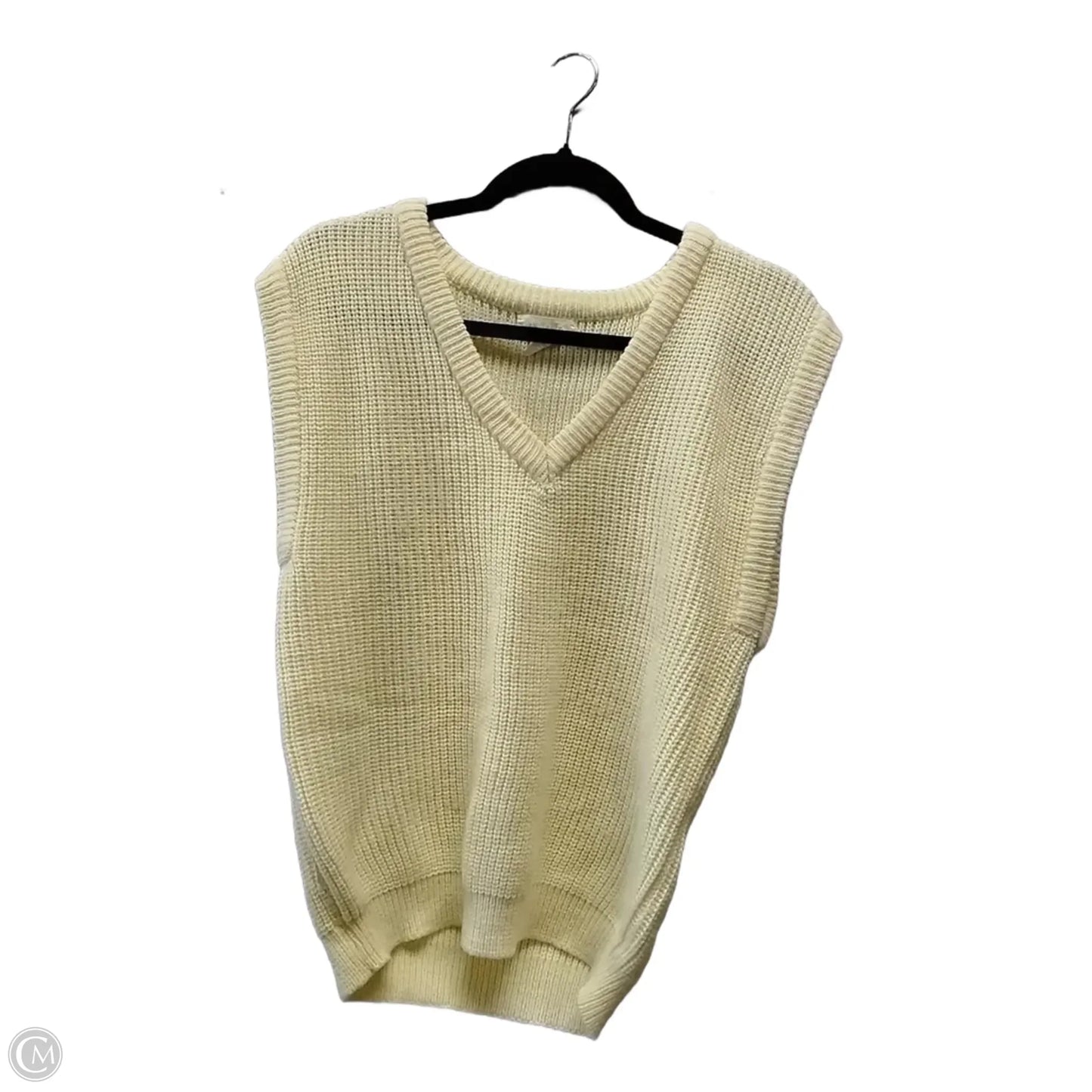 Vest Sweater By Clothes Mentor In Yellow, Size: M
