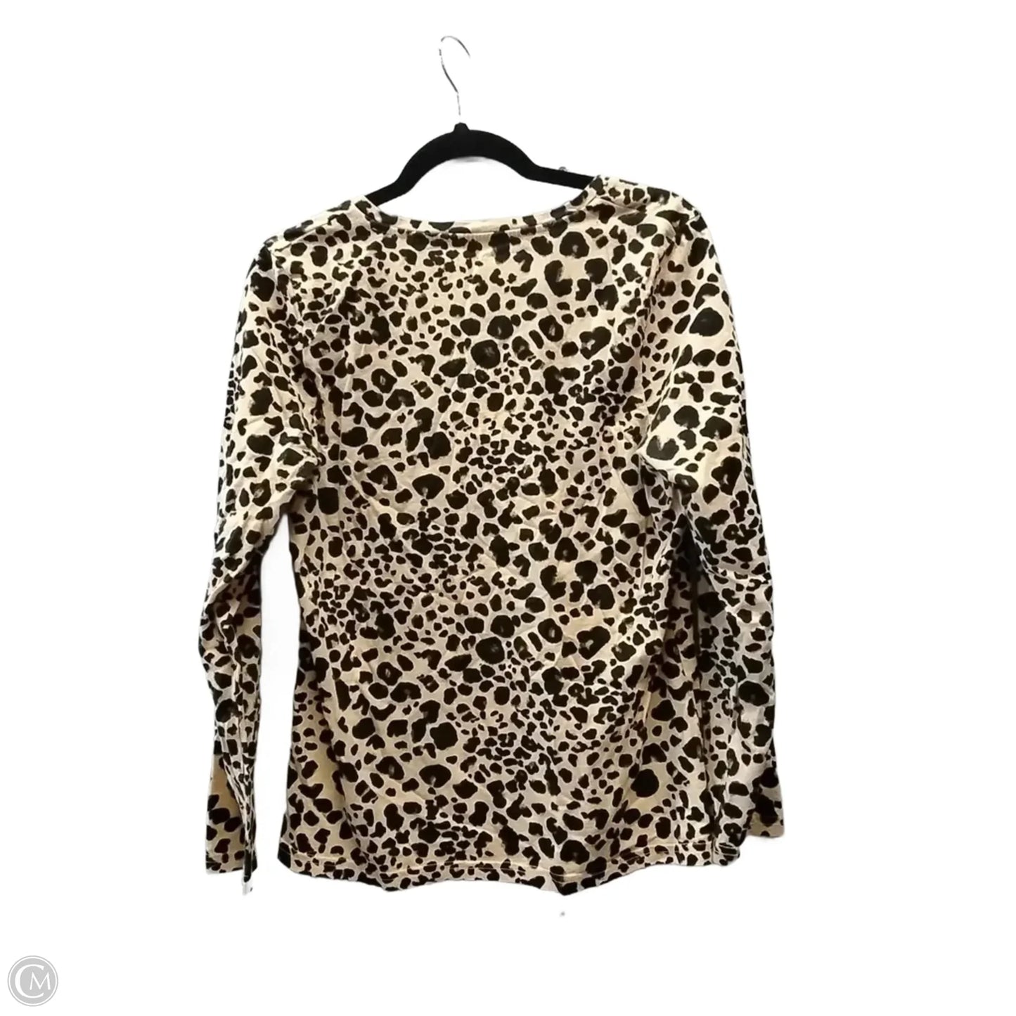 Top Long Sleeve By Liz Claiborne In Animal Print, Size: Xl