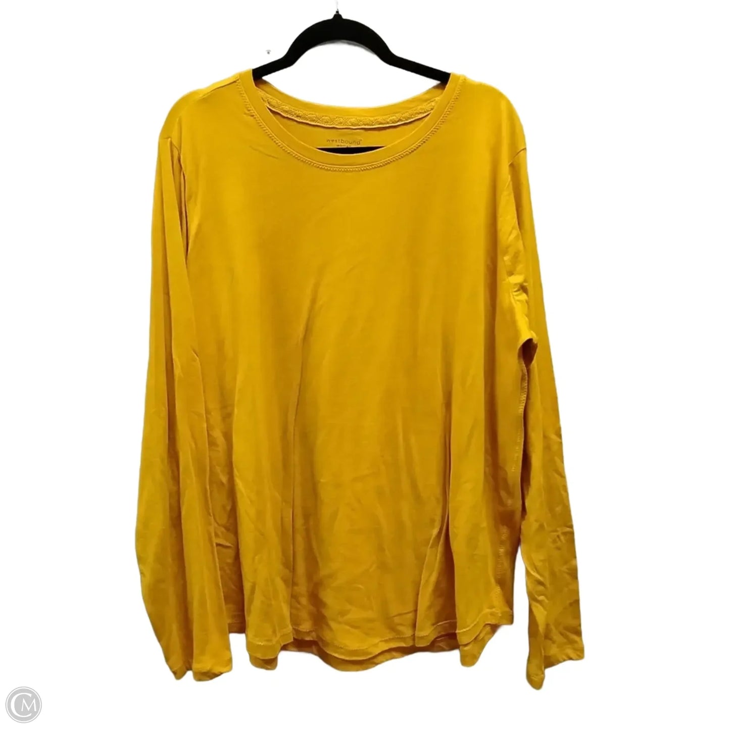 Top Long Sleeve By West Bound In Orange, Size: 2x