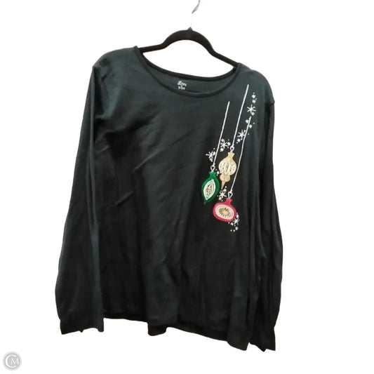 Top Long Sleeve By Clothes Mentor In Black, Size: 2x