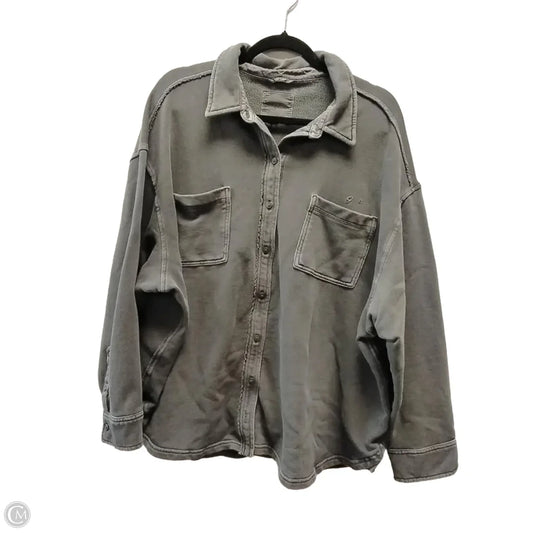Jacket Shirt By Aerie In Grey, Size: Xl