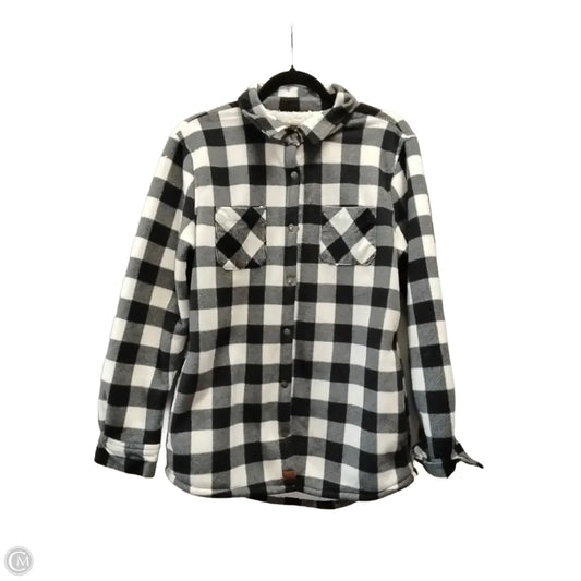 Coat Faux Fur & Sherpa By Clothes Mentor In Plaid Pattern, Size: M