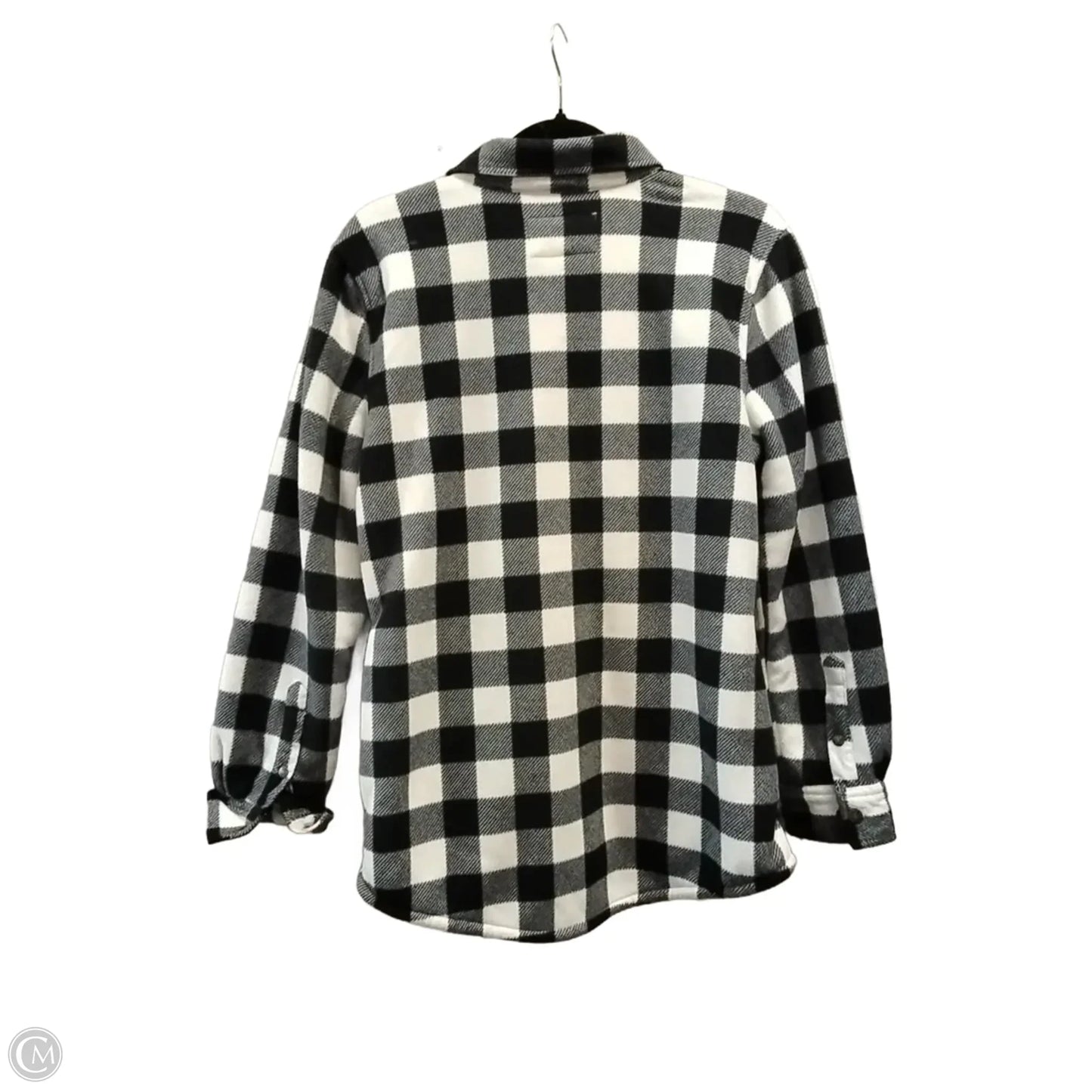 Coat Faux Fur & Sherpa By Clothes Mentor In Plaid Pattern, Size: M