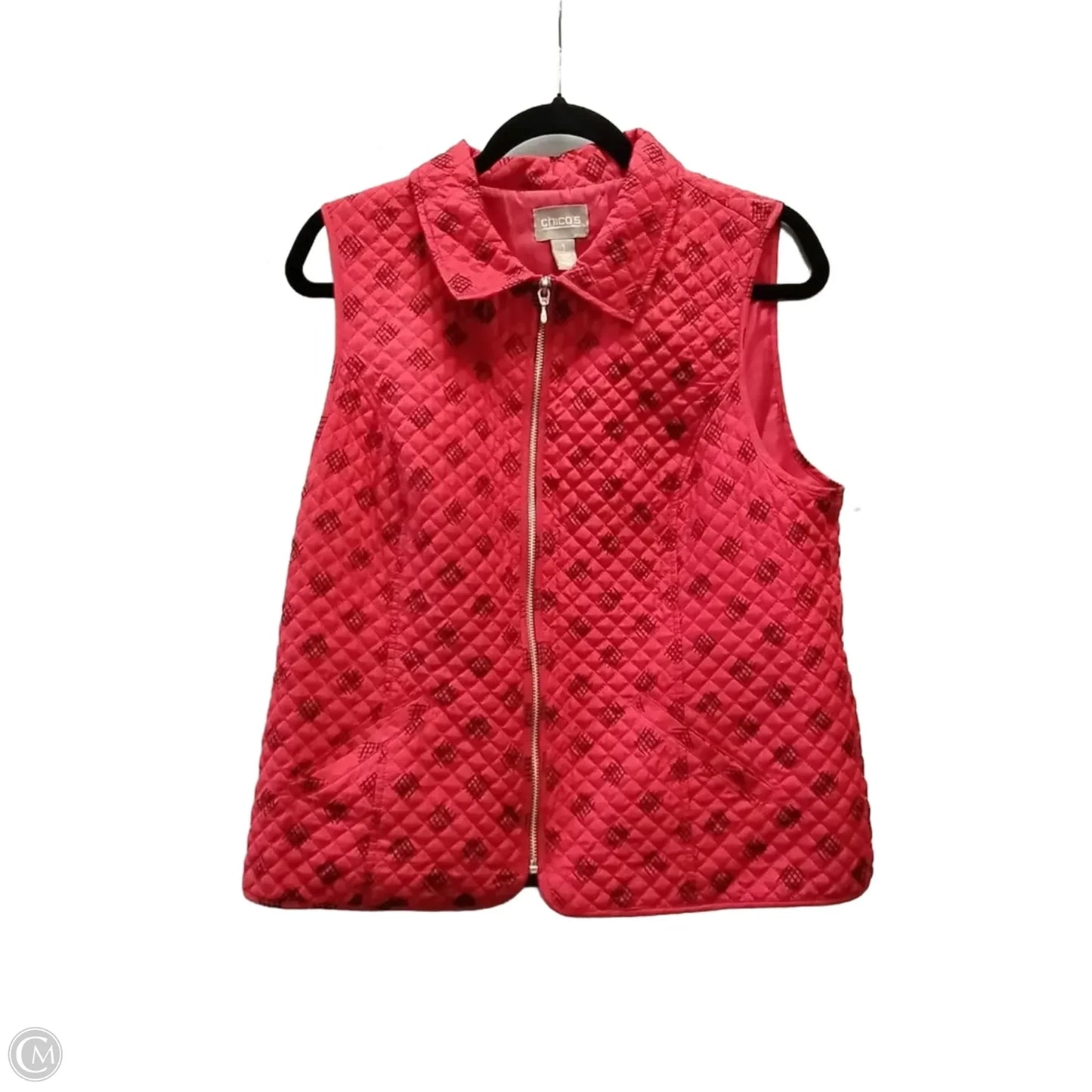 Vest Puffer & Quilted By Chicos In Red, Size: M