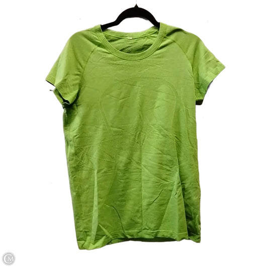 Athletic Top Short Sleeve By Lululemon In Green, Size: Xl