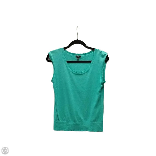 Top Sleeveless By Ann Taylor In Green, Size: M