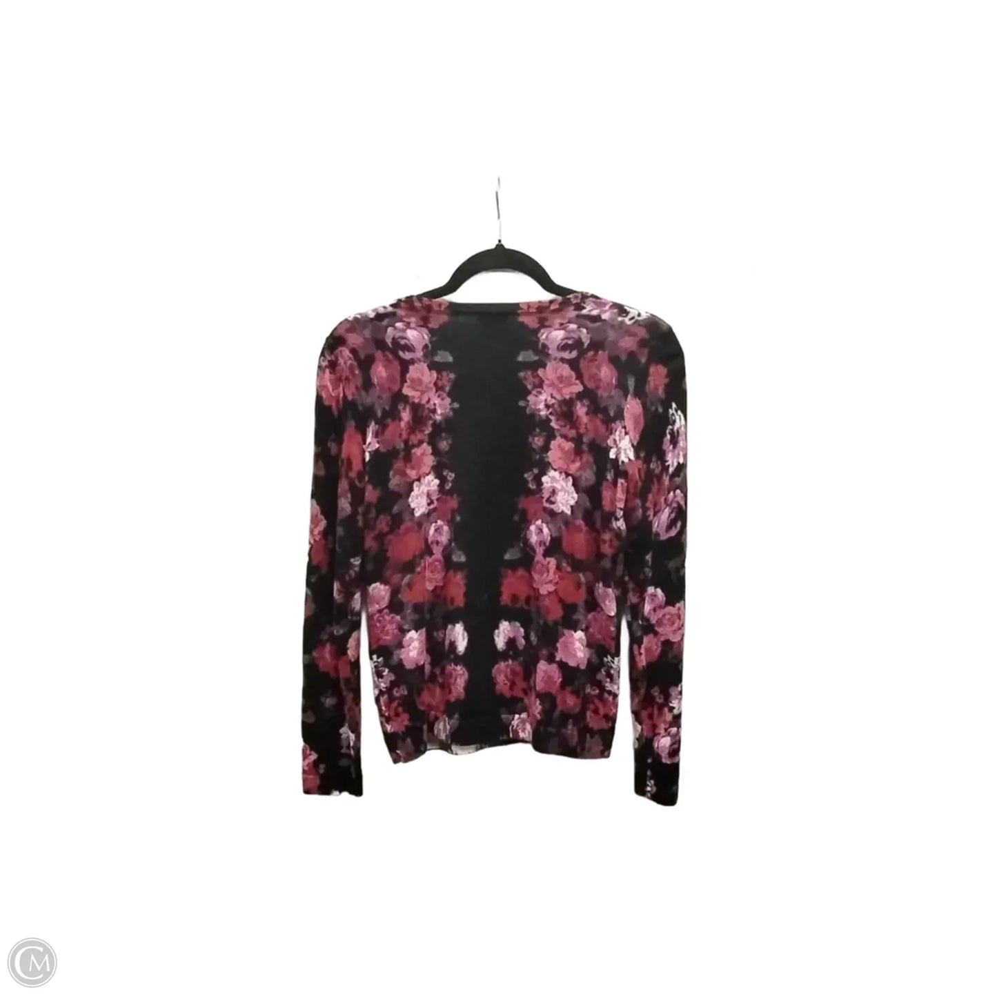 Cardigan By Talbots In Floral Print, Size: M