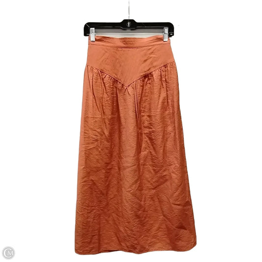 Skirt Midi By A New Day In Orange, Size: M
