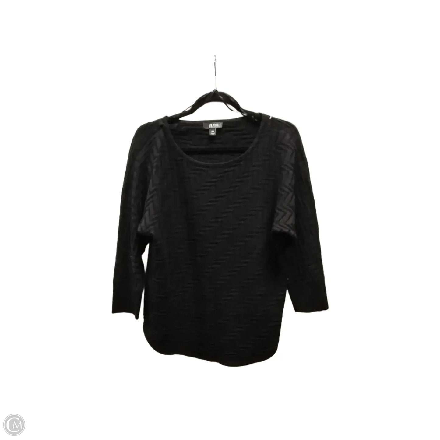 Top Long Sleeve By Ana In Black, Size: M