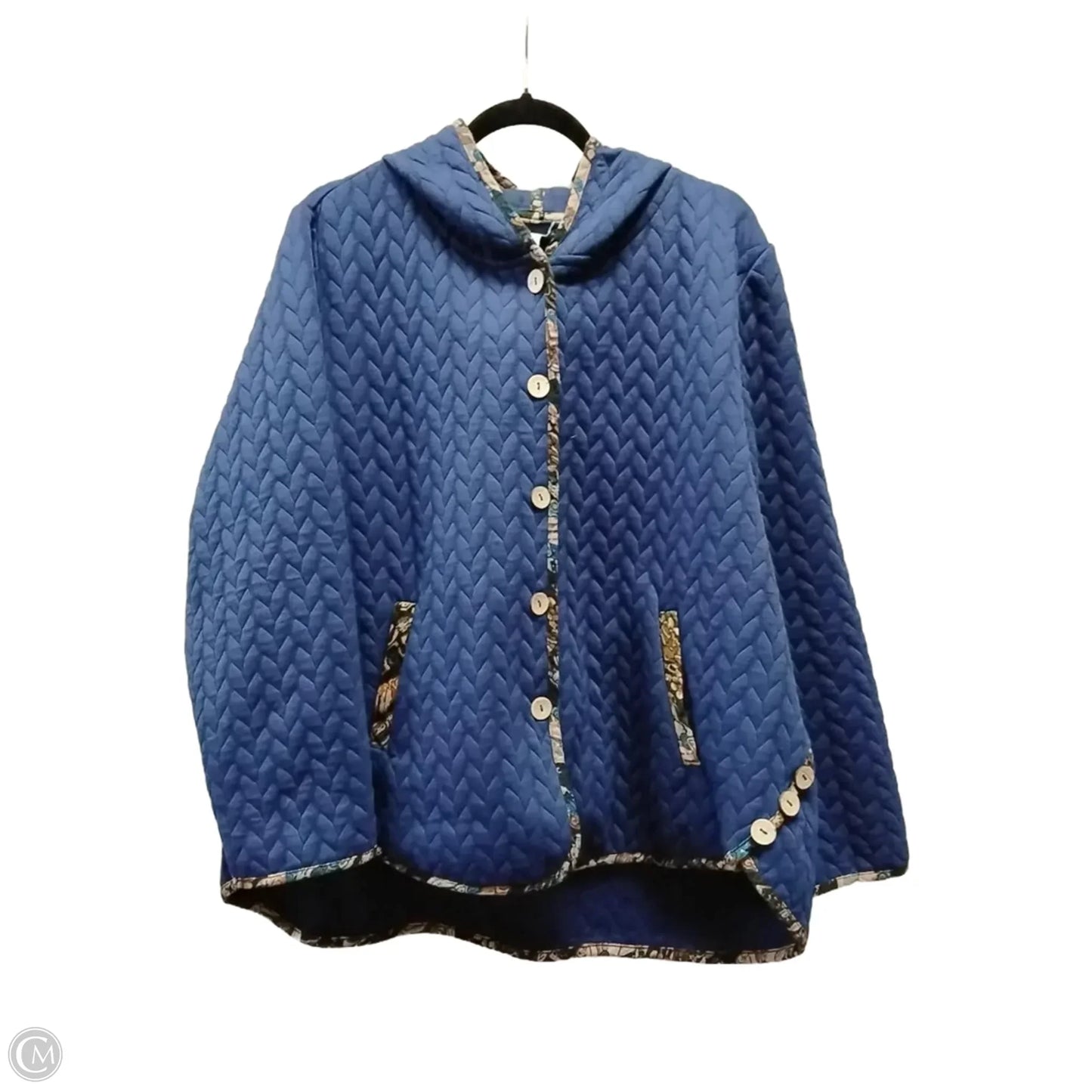 Jacket Puffer & Quilted By Coldwater Creek In Blue, Size: Xl