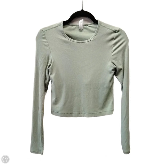 Athletic Top Long Sleeve Crewneck By Yogalicious In Green, Size: S
