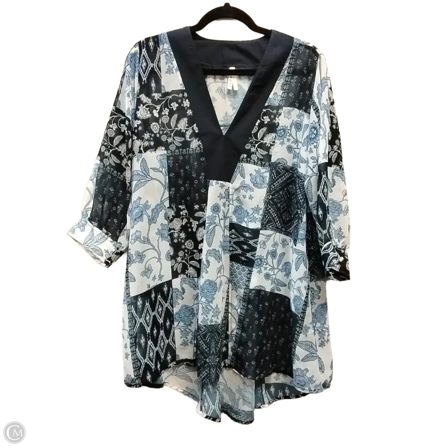 Blouse 3/4 Sleeve By Roper In Floral Print, Size: M