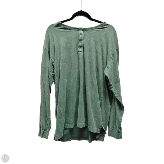 Top Long Sleeve By Pink In Green, Size: Xl