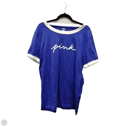 Top Short Sleeve By Pink In Purple, Size: L