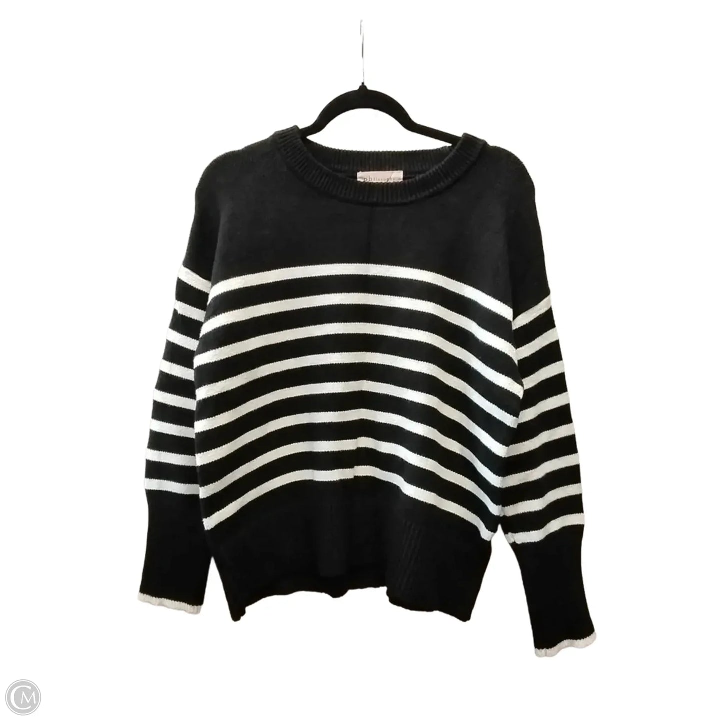 Sweater By Philosophy In Striped Pattern, Size: L