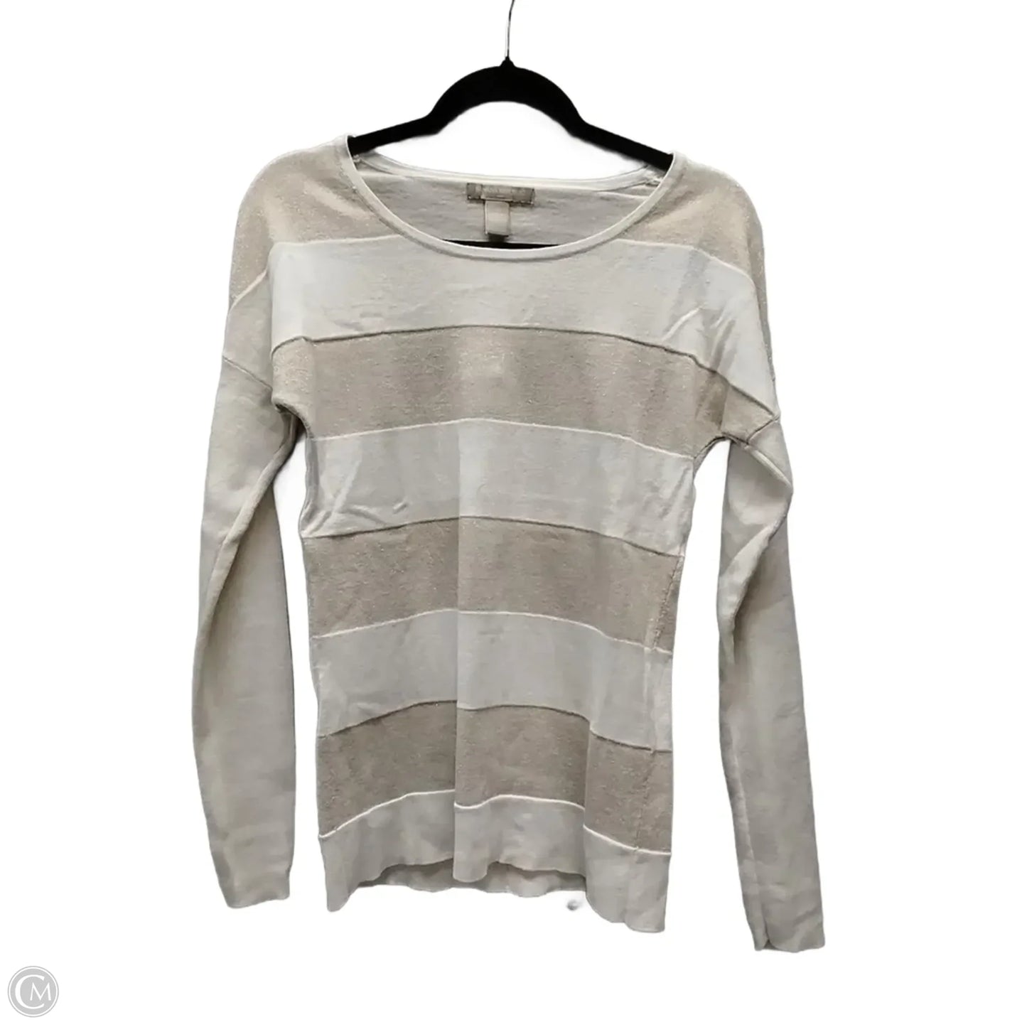 Top Long Sleeve By Banana Republic In Striped Pattern, Size: Xs