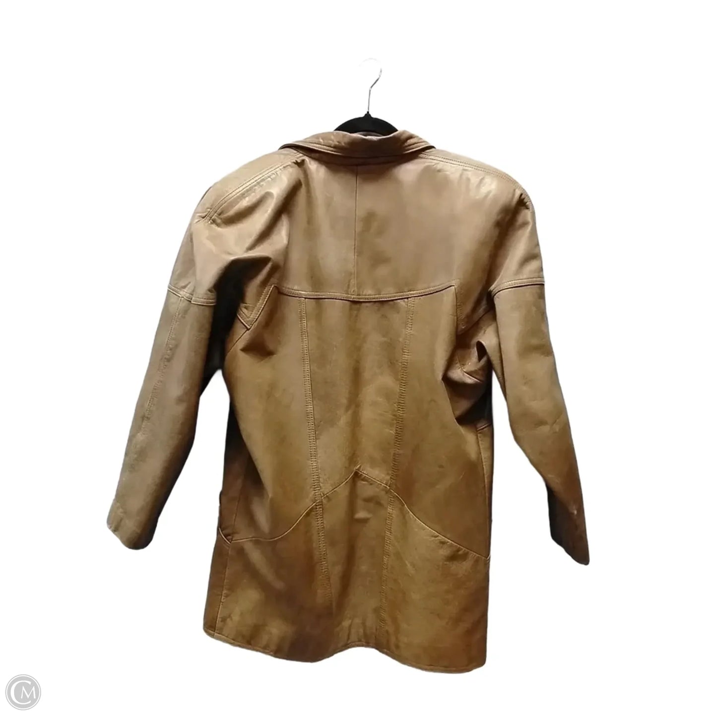 Coat Leather By Clothes Mentor In Brown, Size: S