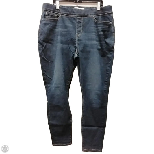 Jeans Skinny By Levis In Blue Denim, Size: Xl