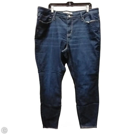 Jeans Skinny By Levis In Blue Denim, Size: 20w