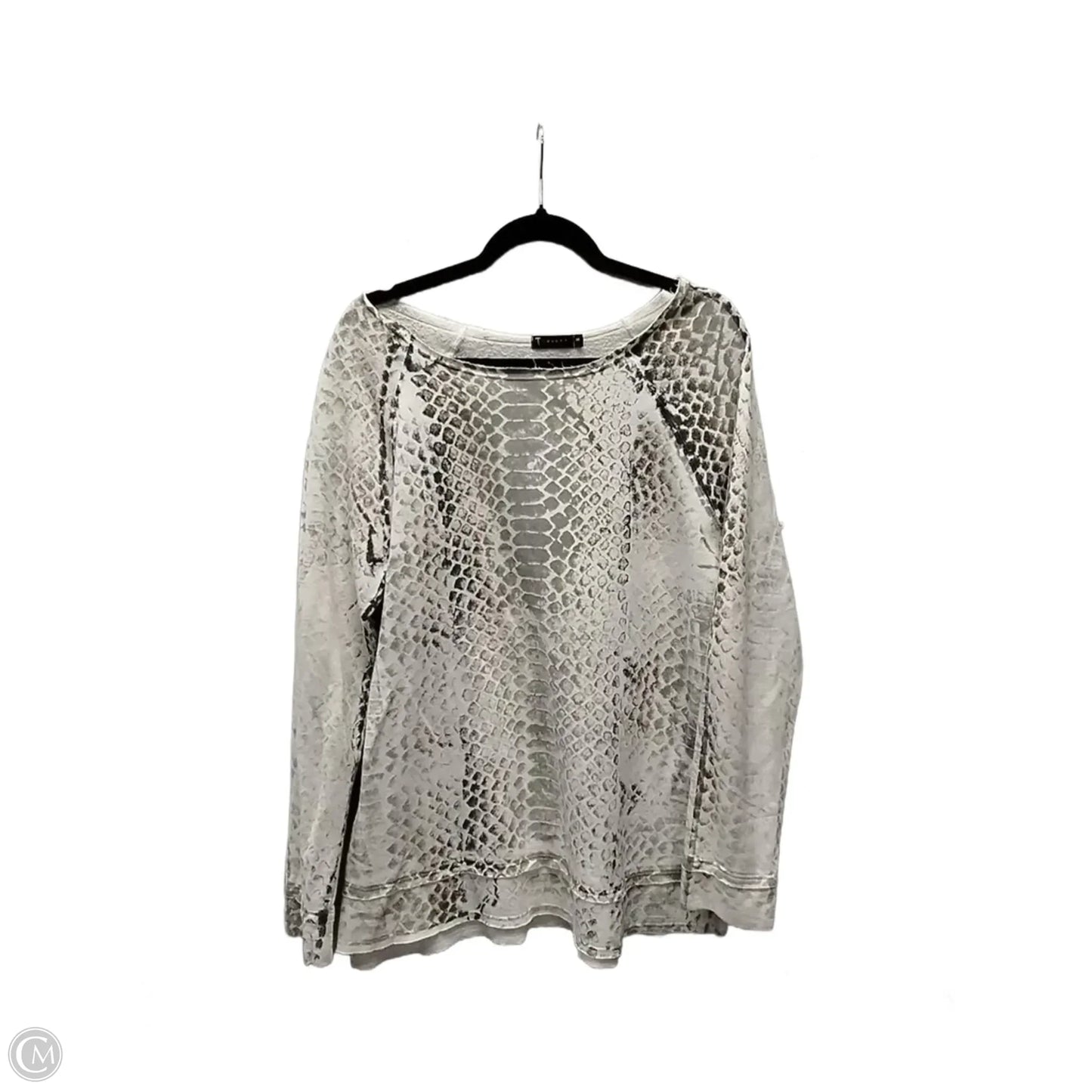 Top Long Sleeve By T Party In Snakeskin Print, Size: M