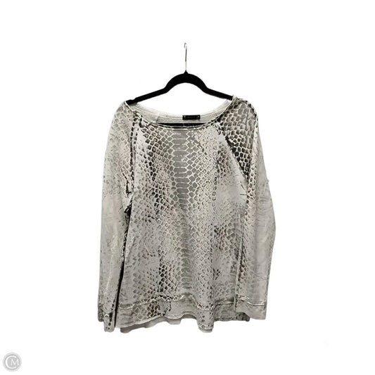 Top Long Sleeve By T Party In Snakeskin Print, Size: M