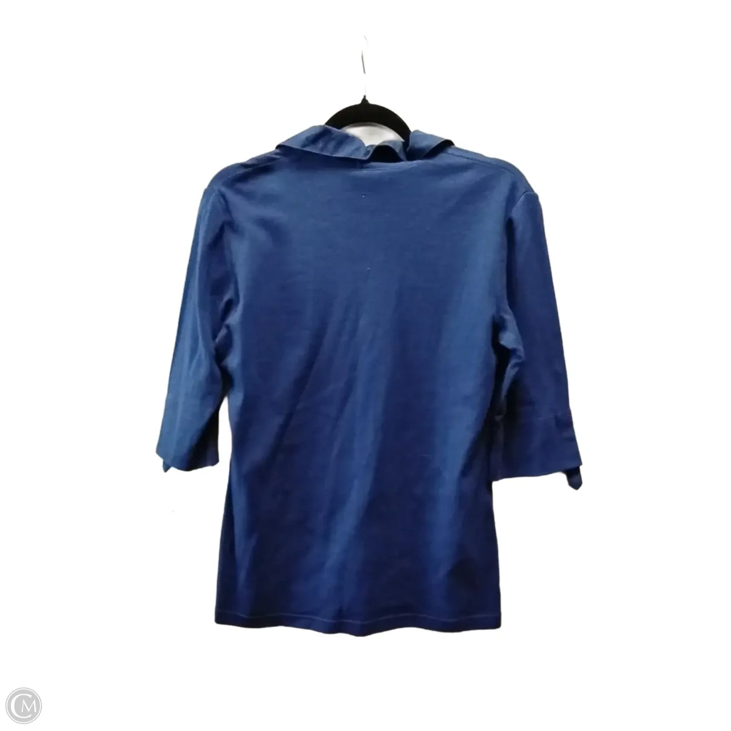 Top 3/4 Sleeve By Karen Scott In Blue, Size: M