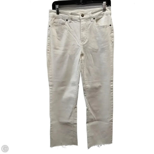 Jeans Wide Leg By Oat In White, Size: 6